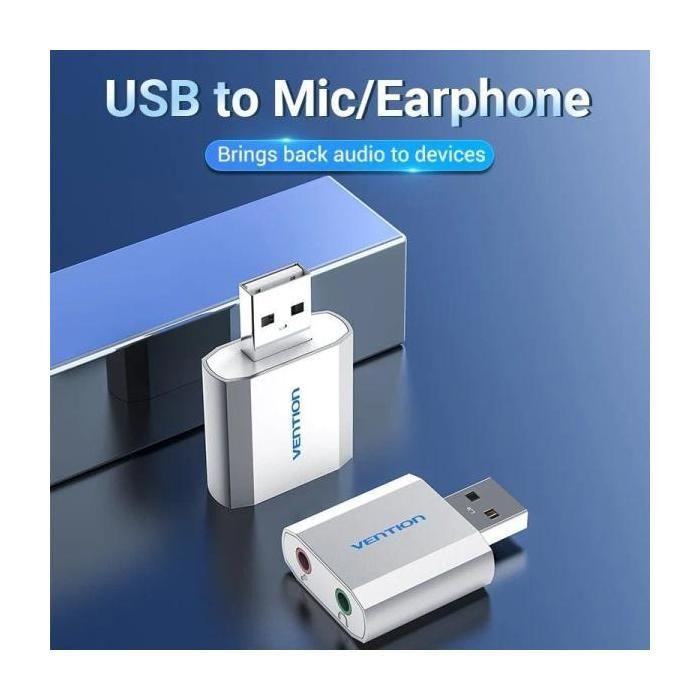 Tarjeta de Sonido Vention VAB-S13- 2.1- Plata