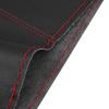 1 Pc 3738cm Car Auto Laser Drilling Cowhide Steering Wheel Cover Universal (Black Red)