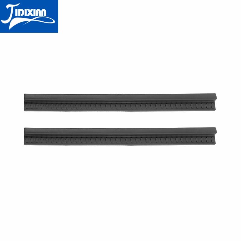 JIDIXIAN Styling Mouldings Rubber Car Door Sill Scuff Plate Entry Guard Trim for Jeep Wrangler TJ 1997-2006