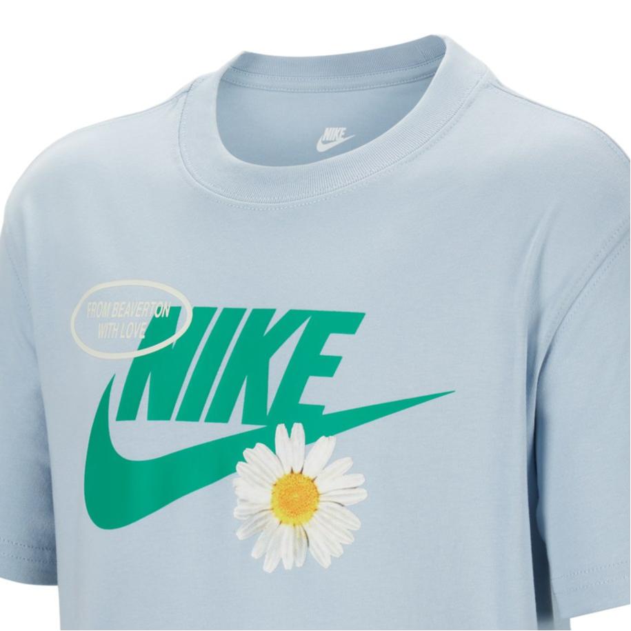 Nike T-Shirt Sportswear Brand Logo Letter Print Loose Round Neck Pullover Soft Comfortable Casual Sports Short Sleeve Kids Tops HJ3961-440