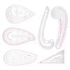 6Pcs Curve Ruler Multi Function Plastic Vary Form Sewing Grading Proofing Clothing Designs Tool