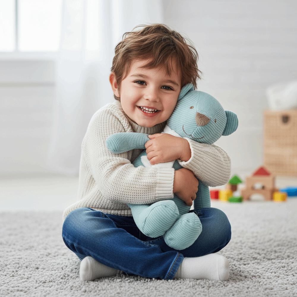 Knitted Bear Soothing Doll Soft Sleeping Toy Sleeping Mate Cartoon Stuffed Bear Room Decor