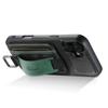 SUTENI H13 For iPhone 16 Case Card Holder Wristband Waxy Texture Leather+TPU+PC Cover