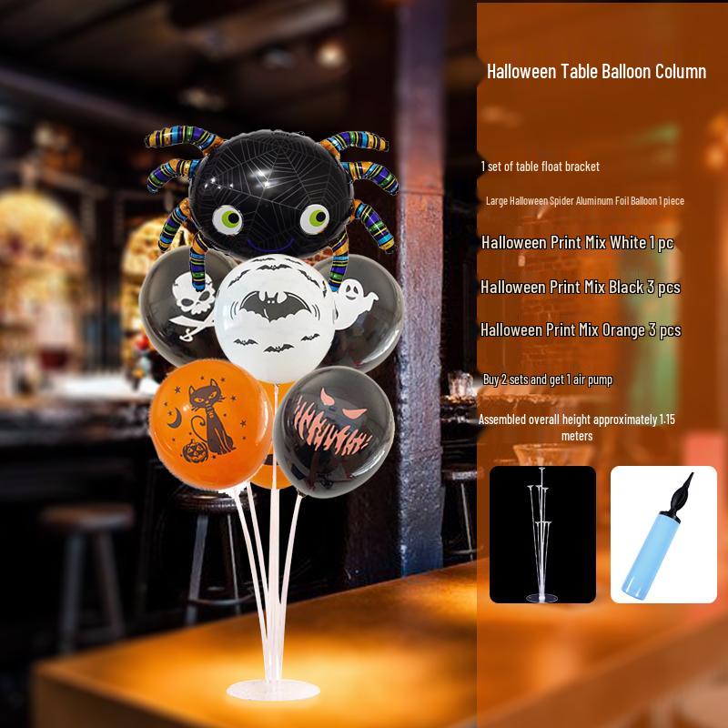 Halloween Pumpkin Atmosphere Balloons for Tables, Bars, Kindergartens, and Shopping Mall Displays