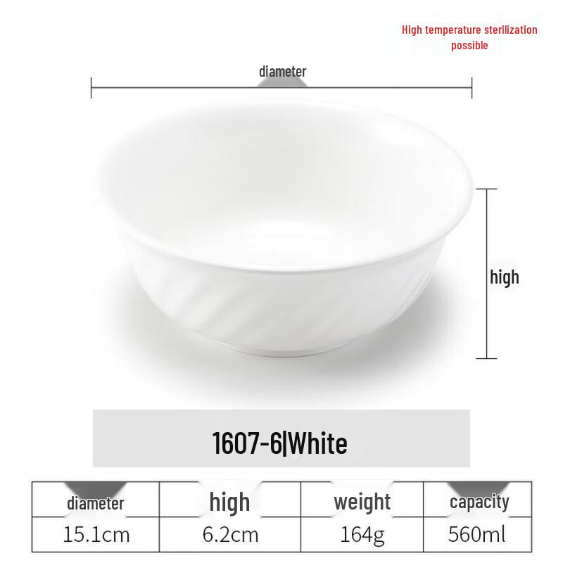 Melamine Two-Tone Twill Serving Bowl