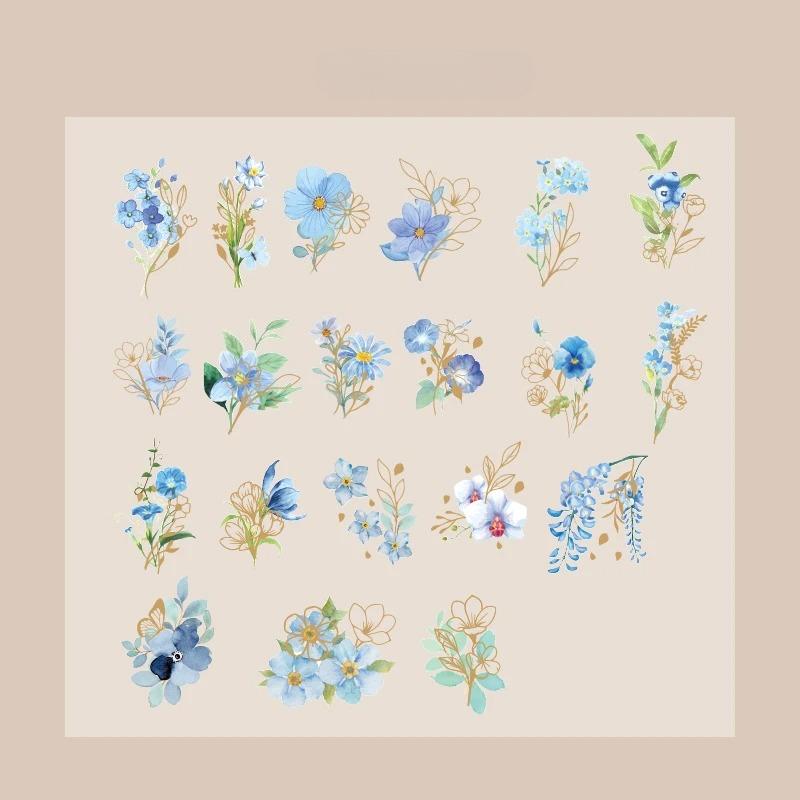 

40 шт./пакет Винтажные позолоченные наклейки с зелеными листьями и цветами для украшения блокнота, декоративные наклейки для скрапбукинга, этикетки для дневника