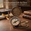Engraved Compass Keepsake Gift for Men Custom Brass Navigation Compass