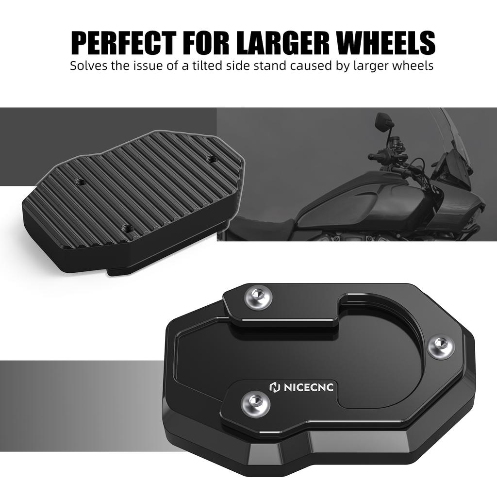 Motorcycle Kickstand Side Stand Extender Pad For Harley Sportster S RH1250S 2021-2024 Sportster S RH 1250 S 2024 2023 2022 2021