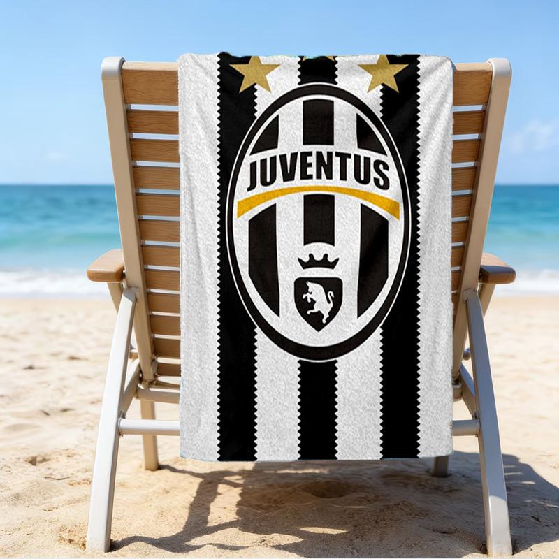 Asciugamano da Spiaggia Stampato Juven-tus Football Club, Microfibra Super Morbida, Regalo Perfetto Compleanno, per Piscina, Spiaggia, Viaggio, per famiglia e amici