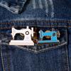 Pretty Sewing Machine Brooches Blue White Colors Enamel Pins For Women Jewelry With Free Shipping