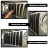 Car Front Insert Grille Cover With Net Trim Decoration Stickers for Jeep Wrangler TJ 1997-2006 Racing Grill