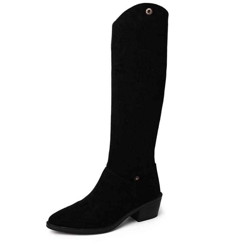 Fashion Vintage Design Women Knight Boots Fashion Pointed Toe Long Booties 2025 Autumn Winter Shoes Zapatos De Mujes