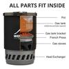 Set Caffettiera Portatile da Campeggio Widesea French Press Caffettiera 0.9L Fornello a Gas 1100BTU con Coperchio Antiscottatura per Esterno Hi