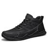 2024 Men's Soft Sole Mid-Top Hiking Boots, Casual Winter Warm Velvet Leather Shoes