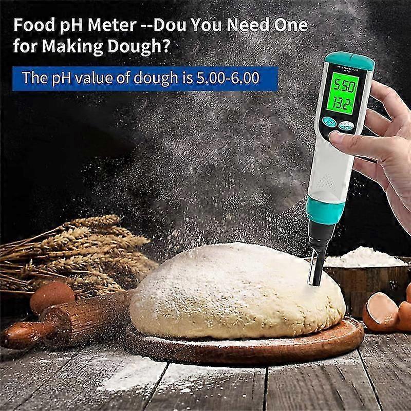 Digital pH Meter with Automatic Temperature Compensation for Accurate Water and Food Testing and Laboratory Use