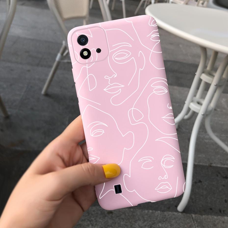 Lovely Pattern Phone Case For Realme C11 2021 C 11 2020 RMX2185 Macaroon Silicone Soft Cases Cover For Realme C11 (2021) RMX3231