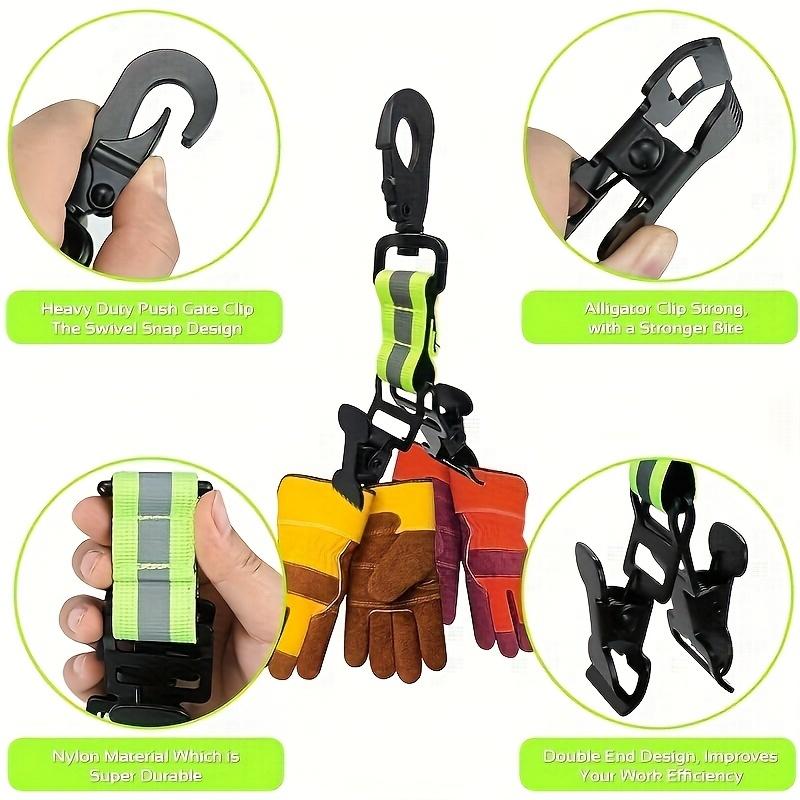 Single Double Clip Glove Clip Universal Outdoor Hanging Clip Firefighter Glove Storage Clip Compact Secure Hold for Camping Hiking Work Gloves