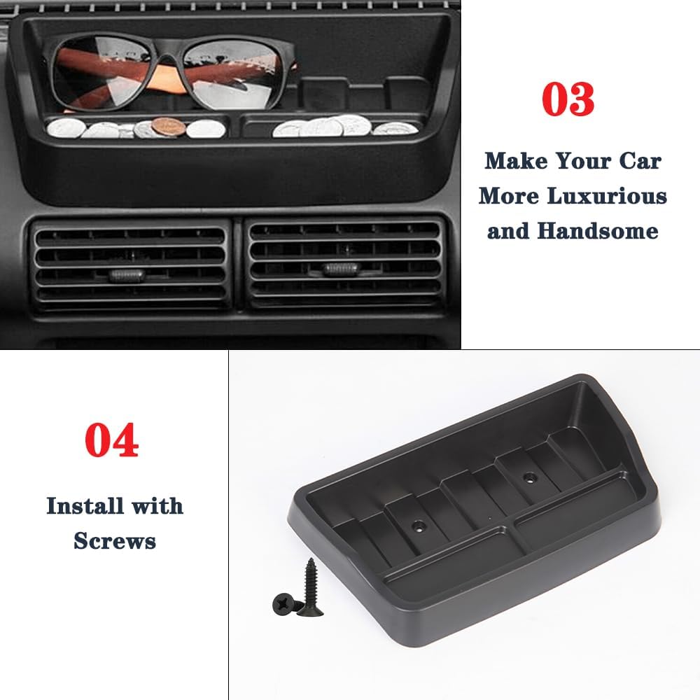 Car Center Console Storage Box Dashboard Organizer Tray Stowing Tidying for Jeep Wrangler TJ 1997-2005 2006 Interior Accessories