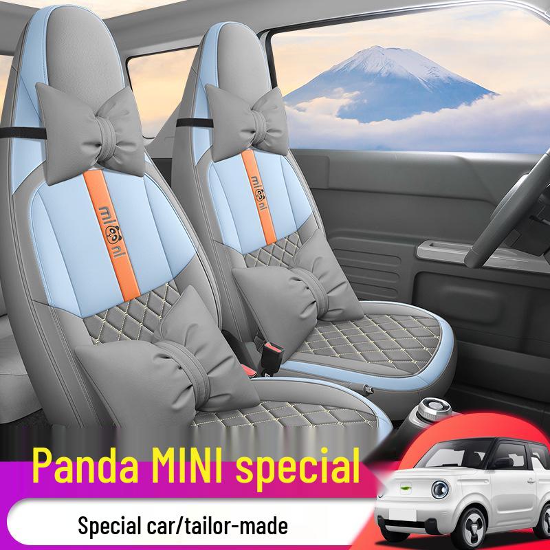 Panda MINI Universal Breathable Car Seat Cover – Cute, Wear-Resistant, Perforated, Four-Season Compatible