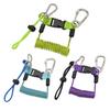 Scuba Diving Coil Landyard Stainless Steel Spring Lanyard with Quick Release Buckle Swimming for Underwater Camera Flashlight