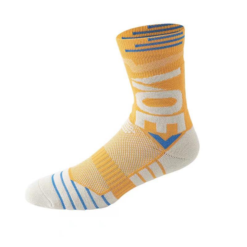 Men's Spring and Autumn Sports Basketball Running Sweatabsorbing Towel Bottom Shock Non Slip Socks