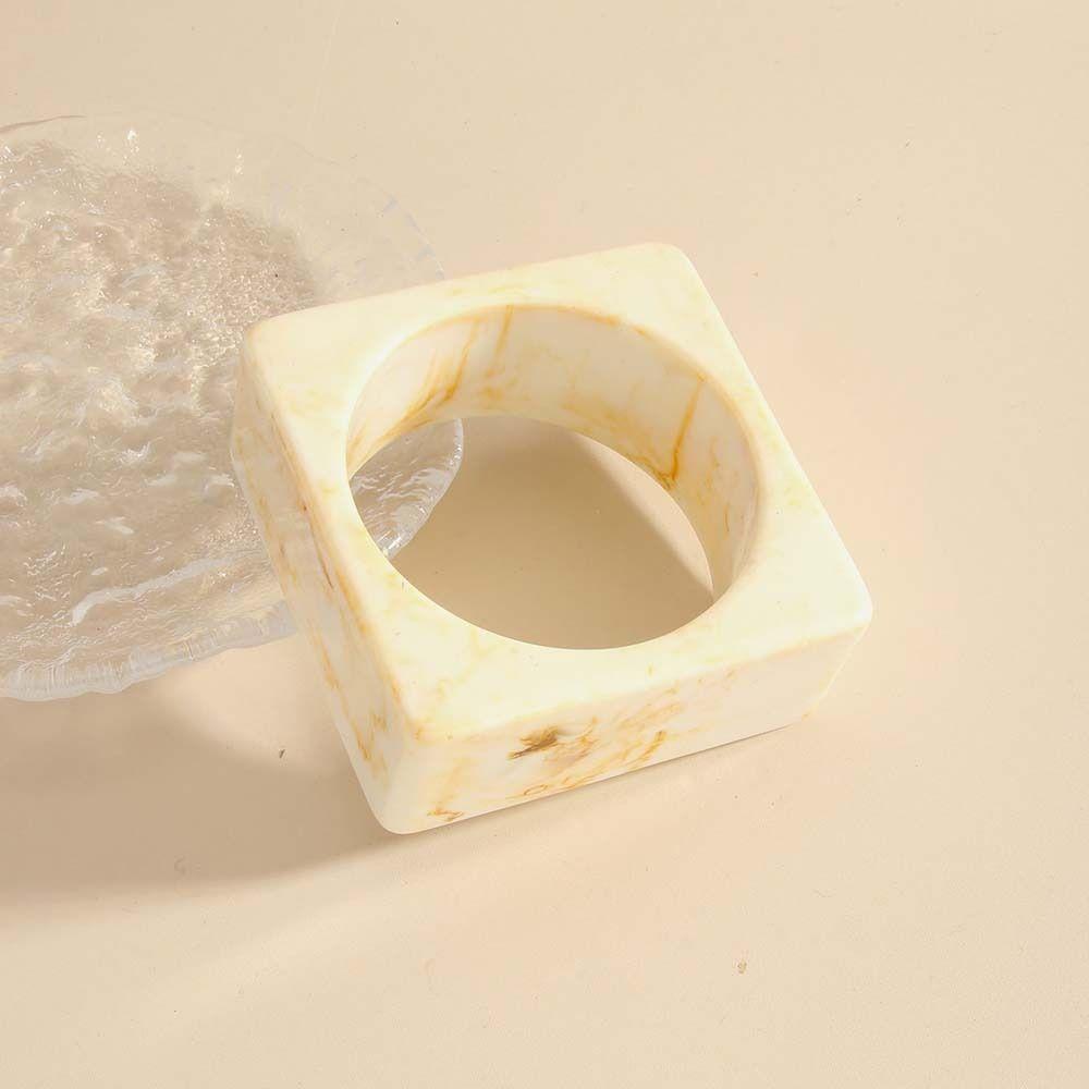 Square Chunky Bracelets Geometric Retro Hand Ring Wide Resin Bracelet Bangles  Jewelry Accessories