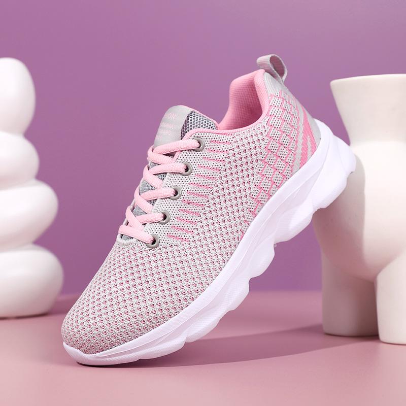 Spring and Summer Mesh Breathable Casual Sports Shoes Mother Walking Shoes Running Shoes Soft Sole Lightweight Travel Shoes Women