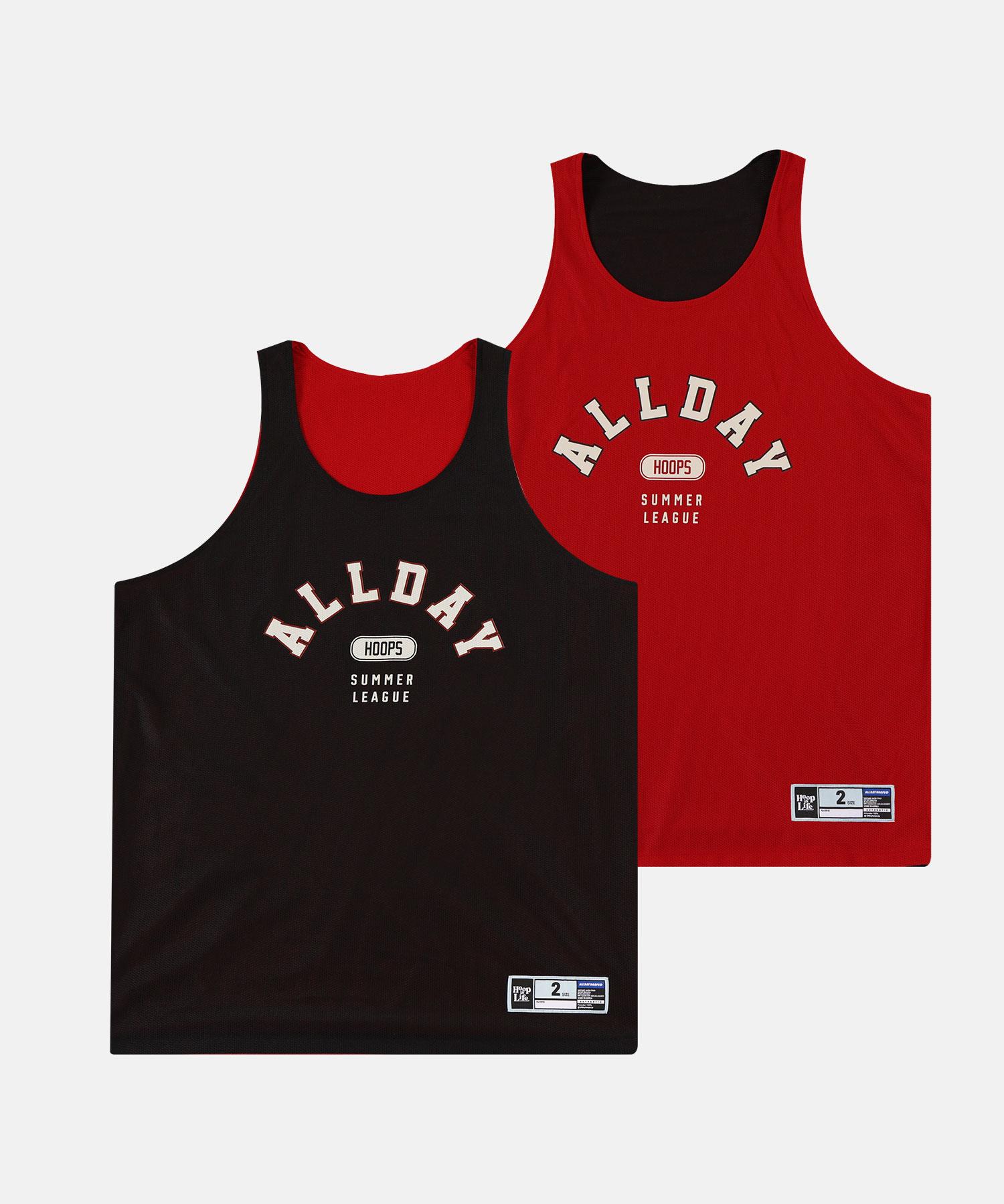 All Day Hux Adh Arch Logo Classic Reversible Jersey [Black/Deep Red] 1