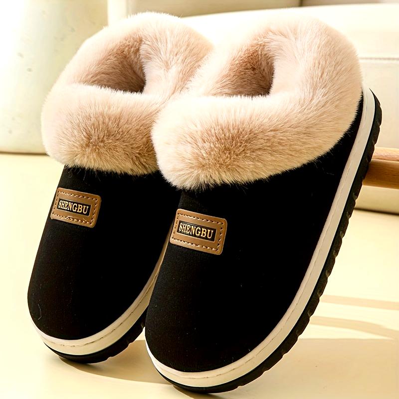 Cozy Winter Plush-Lined Slippers for Men and Women Soft Indoor House Shoes with  Warm Casual Shoes