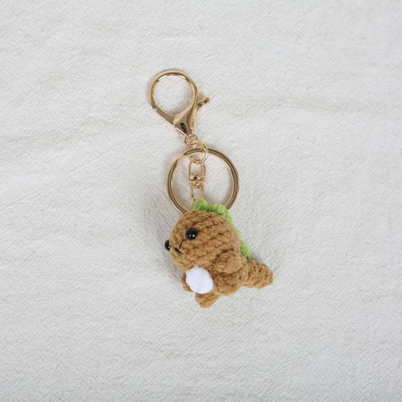 Mini Animal Doll Series Crochet Keychain Knitted Small Rabbit Doll Keyrings Mini Puppy Cute Keychain Custom Accessory
