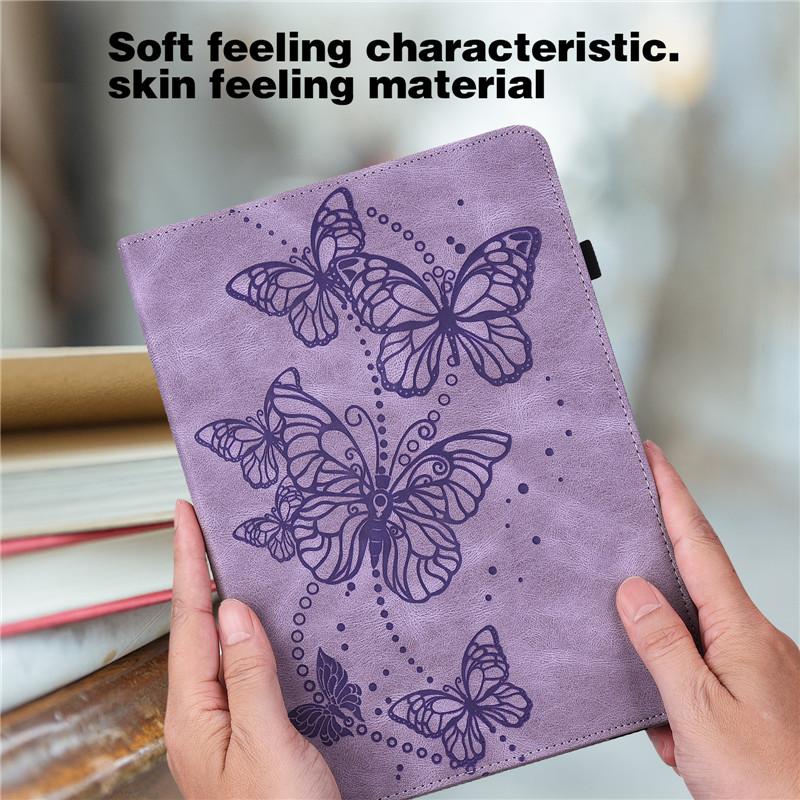 Case For Funda Lenovo Tab K10 10.3 Inch Emboss Butterfly Stand Wallet Cover For Lenovo K10 Tab K10 2021 Case Tb X6c6x Tb-x6c6f