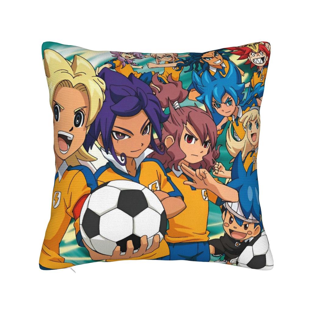 Printed Inazuma Eleven Anime Game Pillowcase Polyester Cushion Cover Decor RPG Cartoon Throw Pillow Case Cover Bedroom Zippered