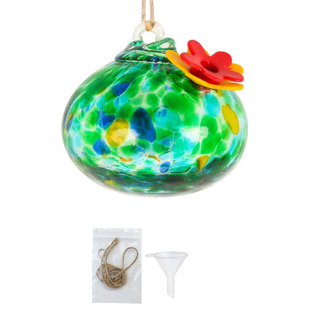 Droplet Shaped Bird Feeder Glass Ball Water Container Easy To Clean Hummingbird Feeder For Window