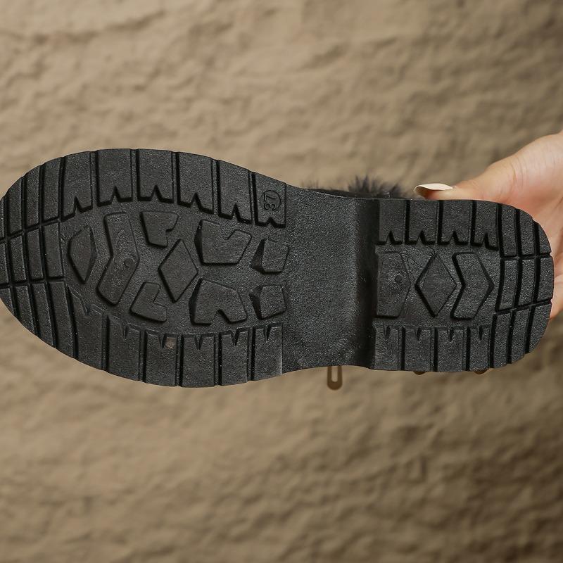 Foreign Trade Cloth Round Head Thick-soled Snow Boots Women's Autumn and Winter New Side Zipper Velvet Warm Short Cotton Boots