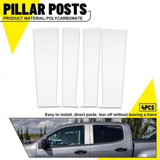 For 2015-22 Chevy Colorado GMC Canyon Door Window Pillar Post Trim Chrome 4PCS N