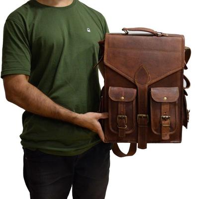 Handgemachte neue Vintage Herren Leder Rucksack Tasche echte Laptop Rucksack Reise
