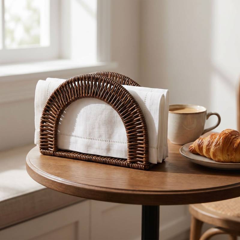 Napkin Holder For Kitchen And Dining Room With Washable Design And Retro Style