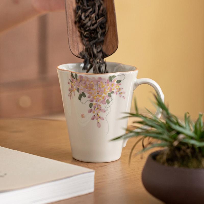 220ml Ceramic Mug Coffee Cup Ash Glazed Porcelain Drinking Cup Coffee Mug New Chinese Style Tea Cup Creative Mug Gift Drinkware