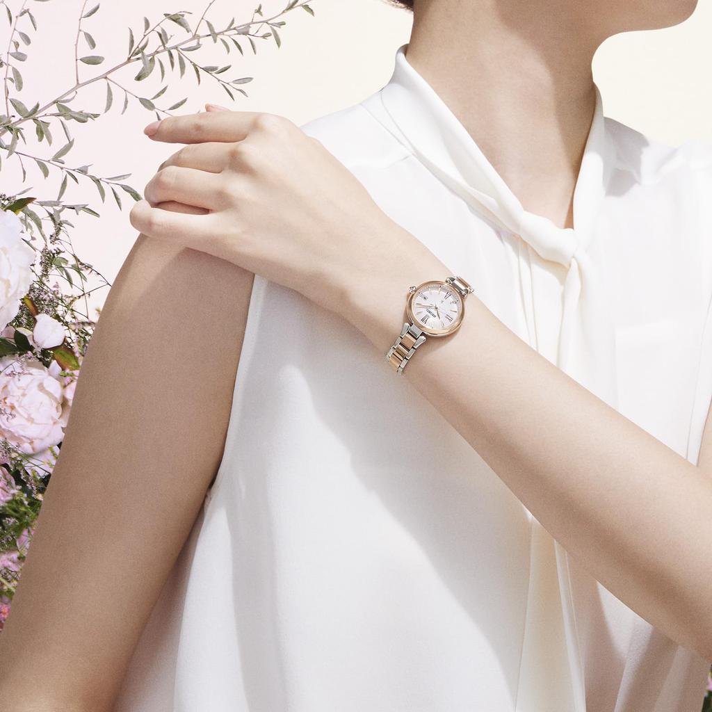 Seiko Watch LUKIA Grow Solar Radio-Controlled Titanium Round Watch SSQW082 Women's