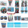 Avengers Tableware Set: Bunting, Cups, Plates, Masks, Cutlery, and Gifts for Indoor Parties