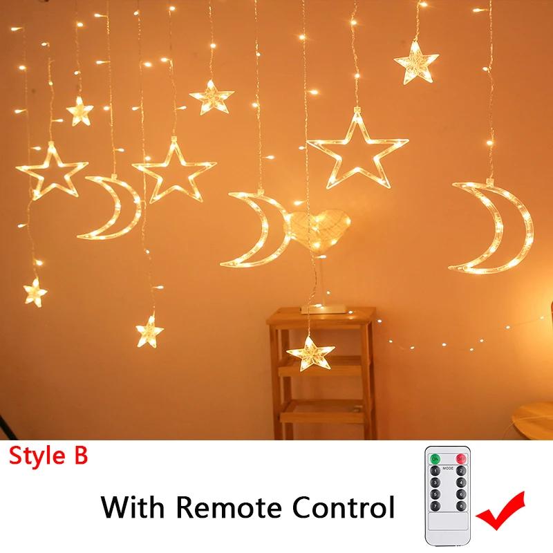 Christmas Decor String Garland Curtain Light LED for Wedding Home Christmas Tree Ornament 2024 Navidad Xmas Gift 2025 New Year