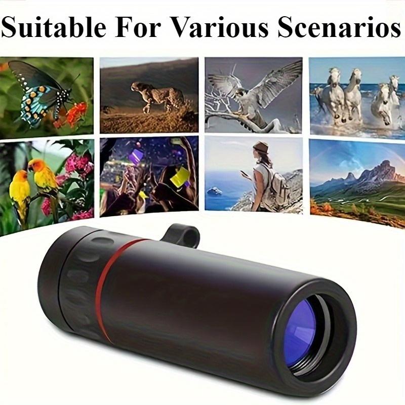New 10x25 HD Monocular Telescope Mini Portable Mobile Phone Telescope With Holder For Outdoor Camping And Hunting Birdwatching