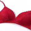 Soutien-gorge Femme Sexy Dentelle Bralette Florale Sans Armatures Bonnets A B Lingerie Sexy Doux Couleur Unie Soutien-gorge