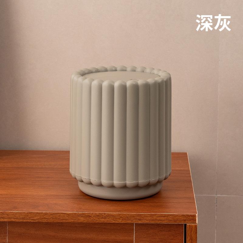 Press-type Wastebasket Household Large Opening Press Open Lid Trash Bin Office Desk Trash Can Desktop Storage Cleaning Trash Can