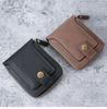 2024 Men's Retro Tri-fold Wallet with Zipper and Card Holder