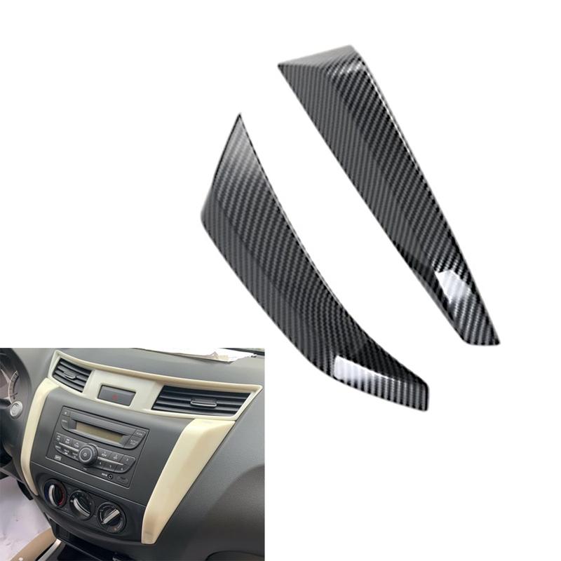 For Nissan Navara NP300 2016- Carbon Fibre Car Center Console trument Panel Decor Cover Trim Sticker Accessories