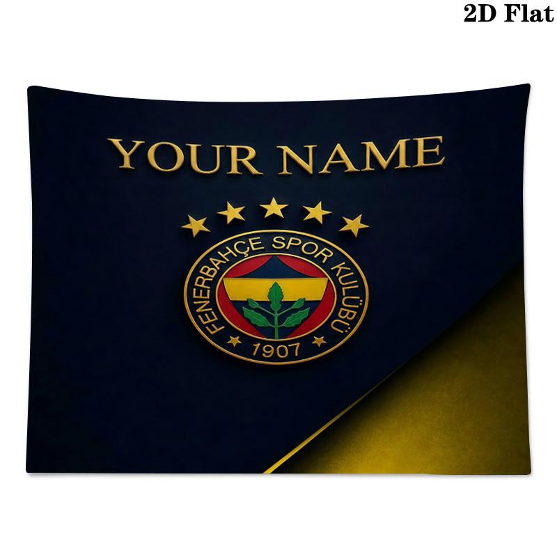 Custom Name FenerbahçePrinted Tapestry – Wall Hanging for Bedrooms, Dorms, and Home Decor
