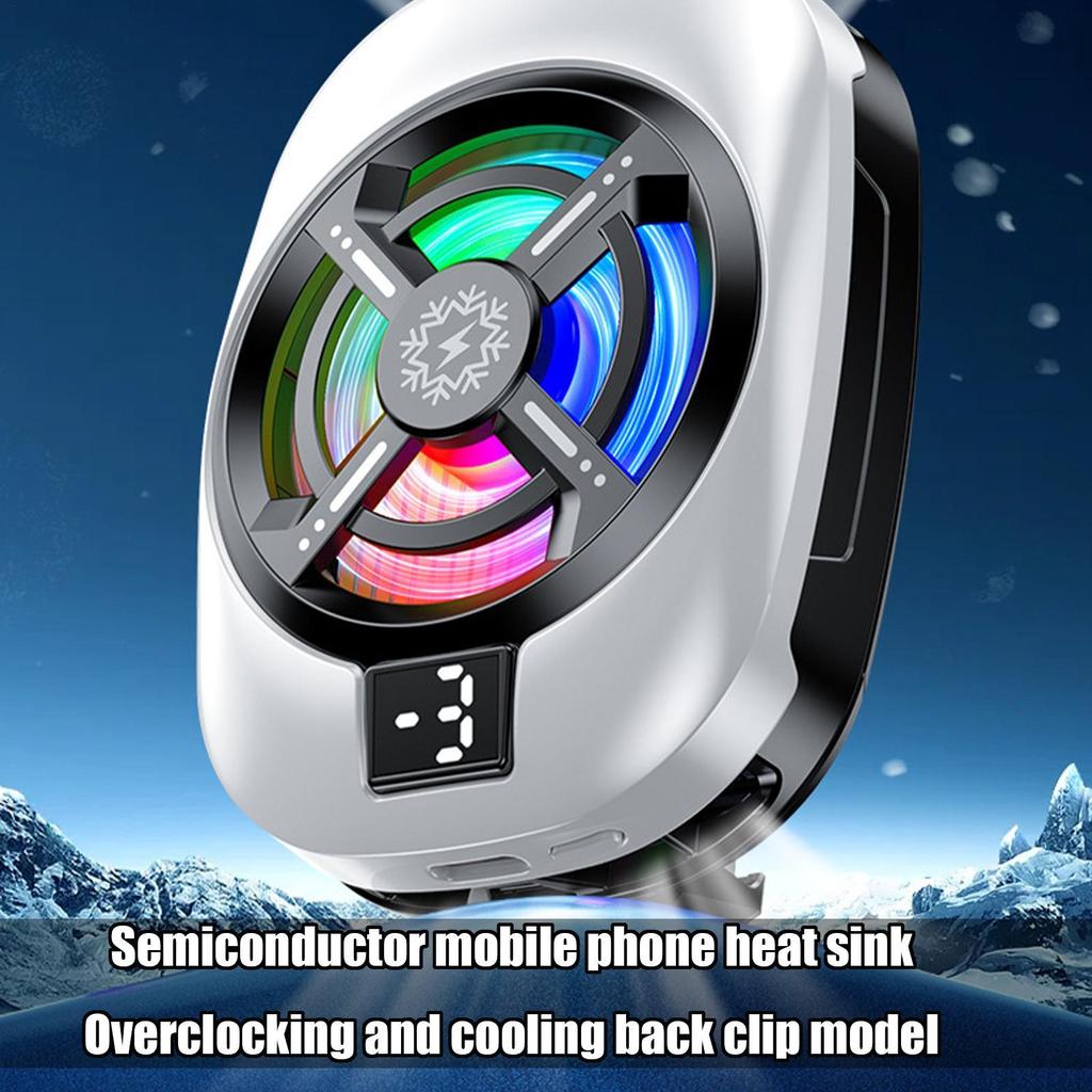 Phone Semiconductor Cooling Fan 3 Gear Adjustable Game Cooler Silent Radiator for IPhone for Xiaomi for Huawei Live Streaming