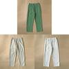 Mens Vintage Linen Casual Pants With Drawstring Waist For Summer Daily Wear
