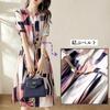 Summer Print Short Keyhole Petite Competition Cool Skin Size S ROSELUCA. Women's All-Over Dress, Multicolor, Below-the-Knee Length, Sleeves, Neck,